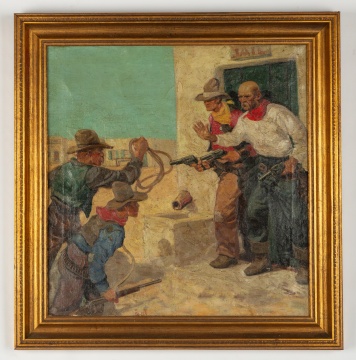 W.R. Kilfer (20th Century) Painting of Outlaws
