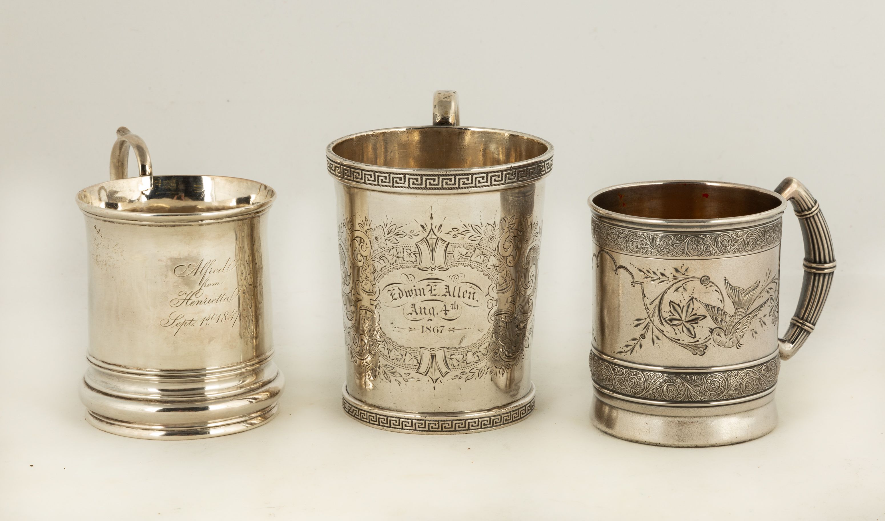 Three Sterling Silver Cups Cottone Auctions