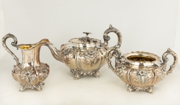 Three Piece Sterling Silver Tea Set