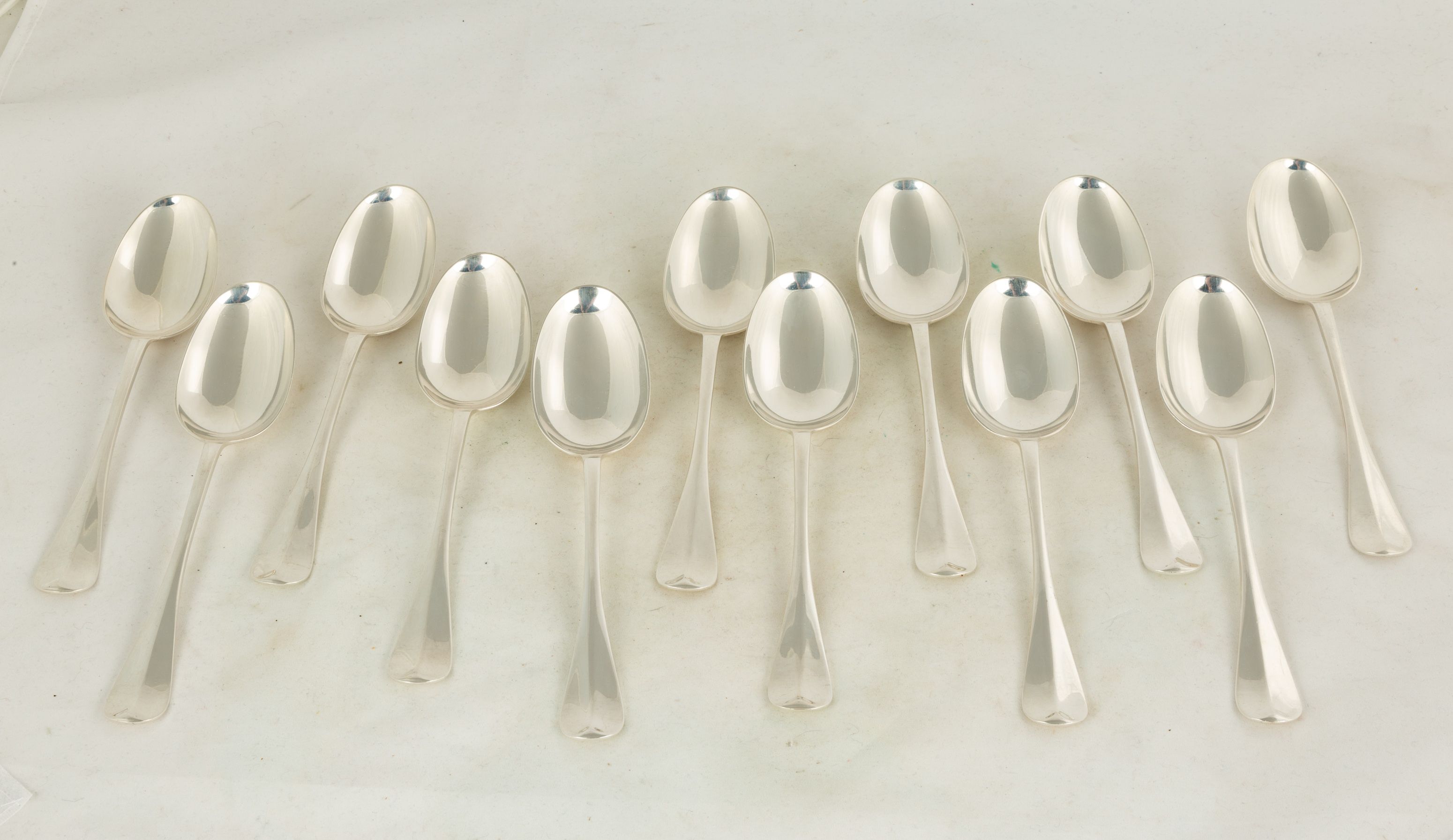 Set of Twelve Sterling Colonial Williamsburg Spoons Cottone Auctions
