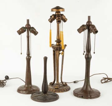 Four Handel Lamp Bases