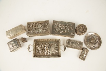 Various Silver Boxes, Trays, etc.