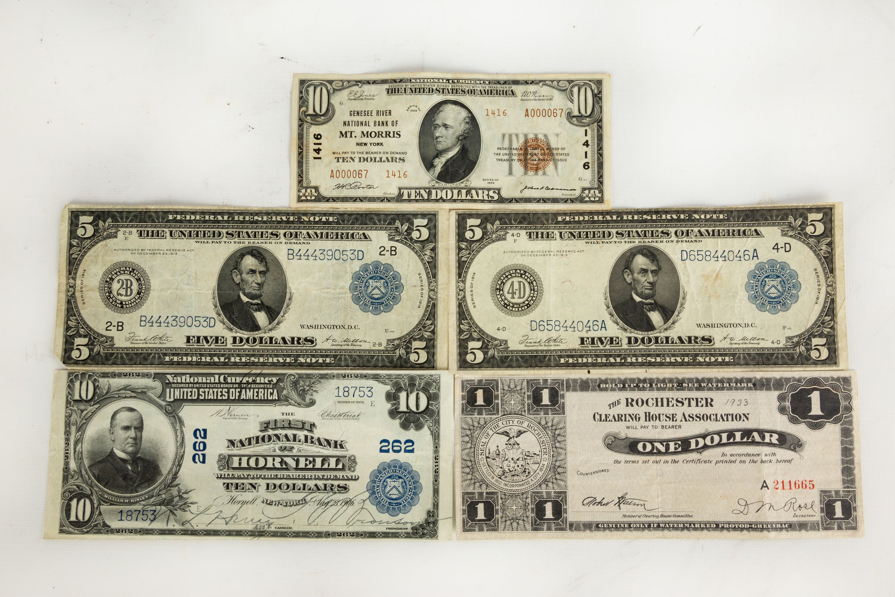 Group of Vintage Currency Cottone Auctions