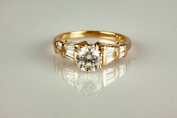 14K Yellow Gold Diamond Ring