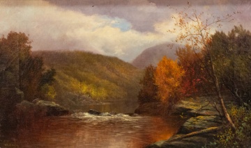 William Ongley (American, 1836–1890) "West Branch of the Ausable"