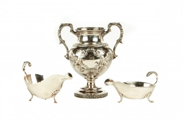 Sterling Silver Gravy Boats with Ball, Black & Co  Covered Urn