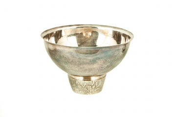 Two Hans Christianson Sterling Footed Bowls and  Pierson Sterling Tray