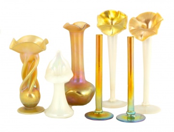 Group of Steuben Aurene Vases