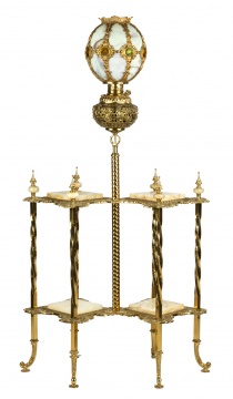 Victorian Eterge' with Jeweled Lamp