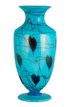 Fenton Decorated Art Glass Vase