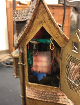 Austrian Bronze & Glass Shoe Makers Cottage