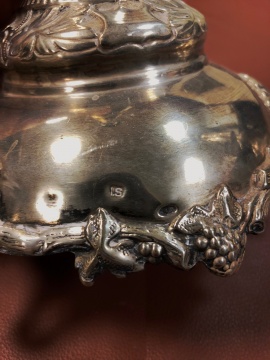 Pair of Imperial Russian/Polish Sterling Silver  Candlesticks