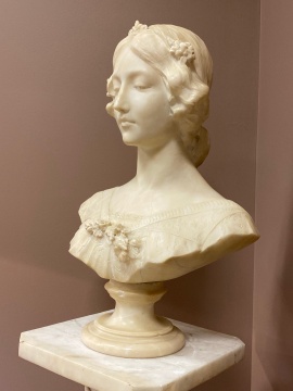 Carved Alabaster Bust