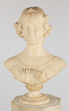 Carved Alabaster Bust