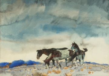 Roy Mason (American, 1886-1972) Horses in a Field