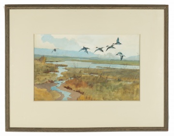 Roy Mason (American, 1886-1972) Geese Overhead