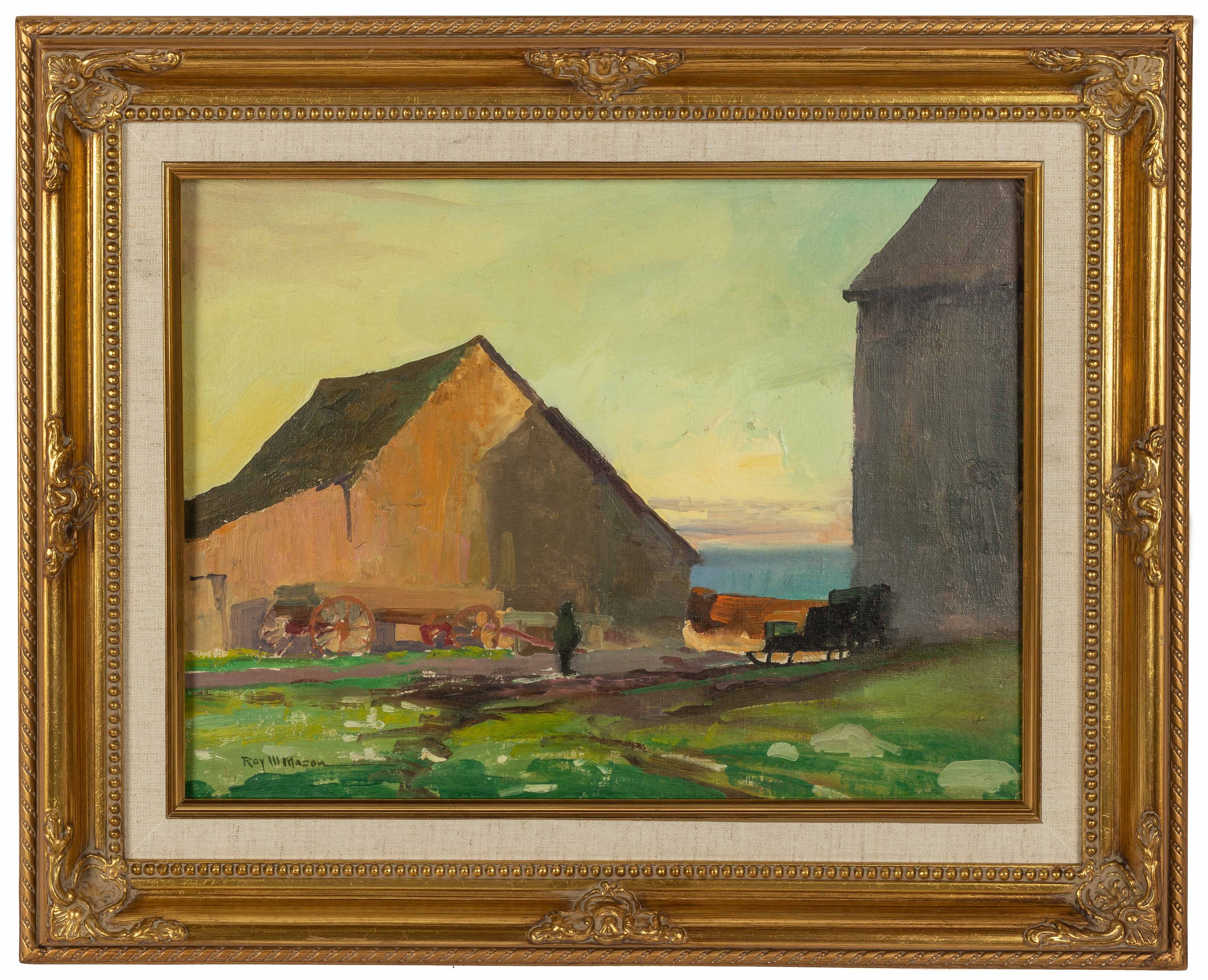 Roy Mason (American, 18861972) Barn Scene Cottone Auctions
