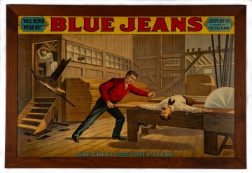 "The Great Saw Mill Scene" Lithograph