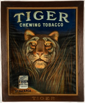 "Tiger Chewing Tobacco" Lithograph