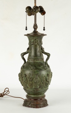 Chinese Bronze Lamp Base
