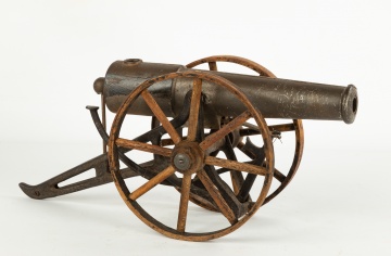 Cast Iron & Wood Signal Cannon
