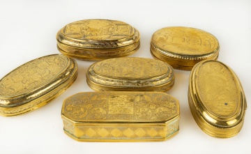 Six Early Dutch Tobacco Boxes