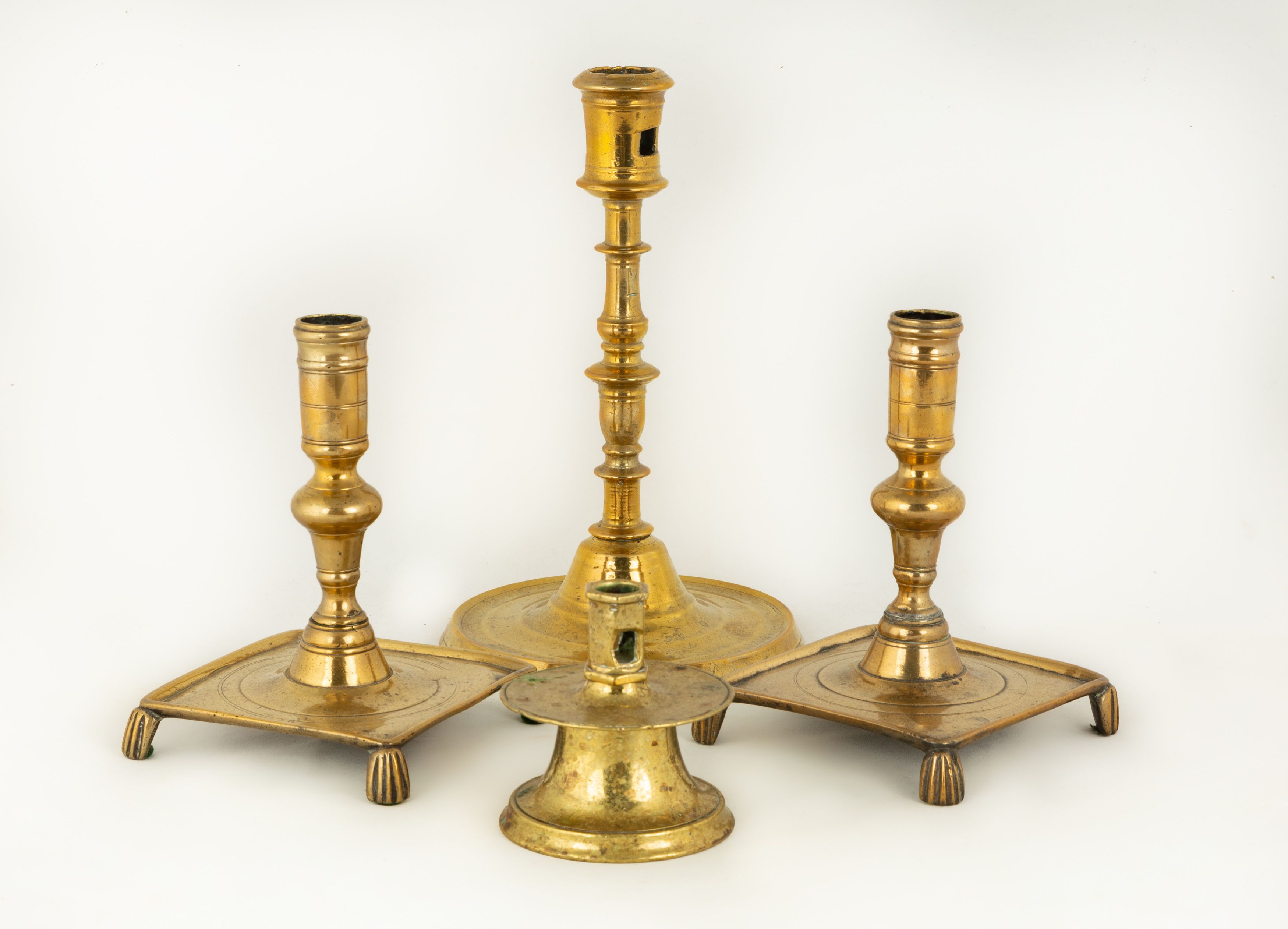 Group of Early Brass Candlesticks Cottone Auctions