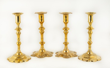 Two Pair Early Queen Anne Candlesticks