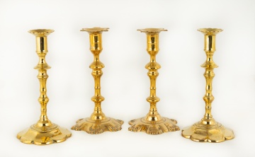 Two Pair Early Queen Anne Candlesticks