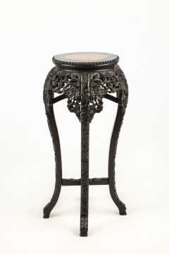 Chinese Carved Hardwood Stand