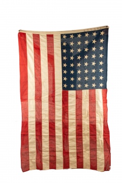 US 48 Star Hoisting Flag - Sea