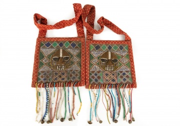 Two Yoruba, African Beaded Bags