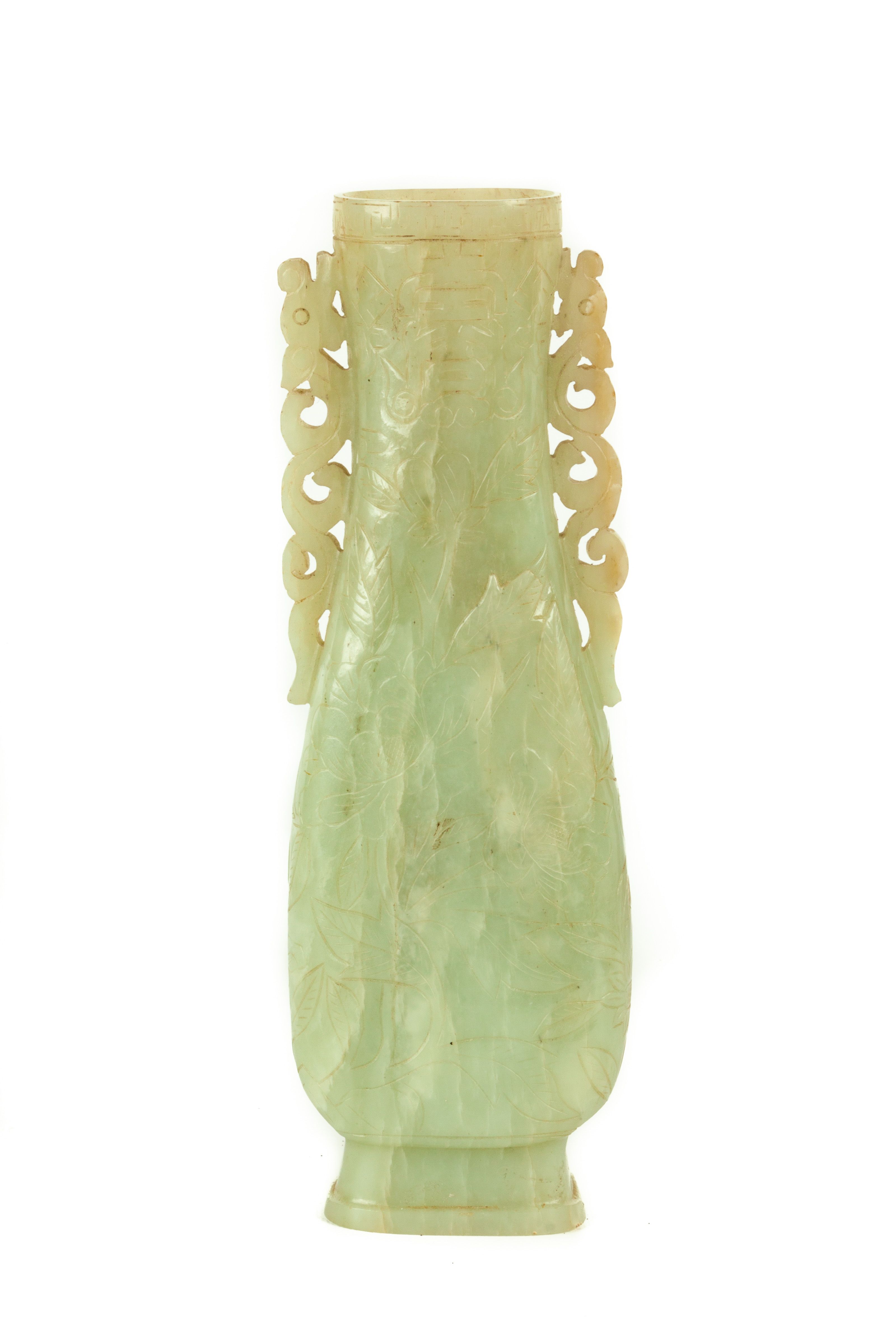 Early Chinese Large Celadon Jade Vase Cottone Auctions