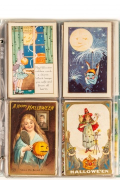 (64) Vintage Halloween Postcards