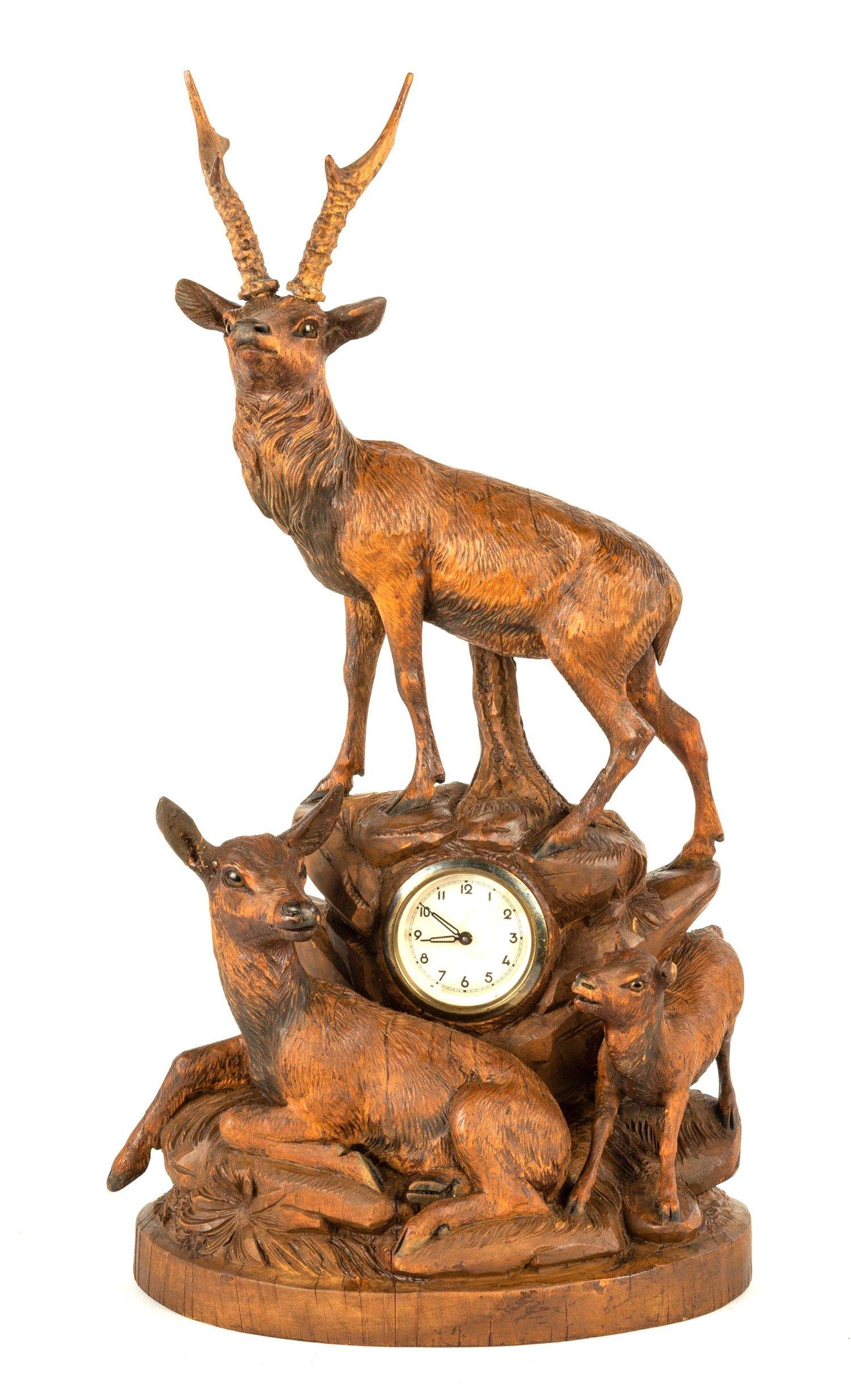 german-carved-black-forest-shelf-clock-cottone-auctions
