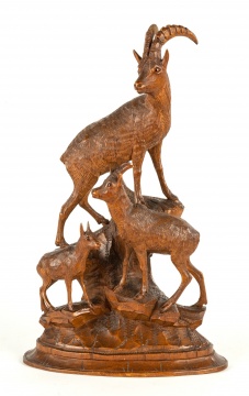 German Carving Black Forest Rams