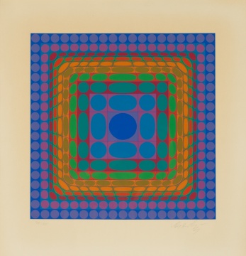 Victor Vasarely (French, 1906-1997)  "Plate 1"
