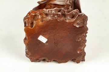 Japanese Carved Hardwood Standing Kwan Yin