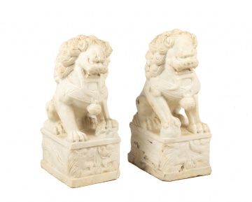 Chinese Marble Foo Dogs