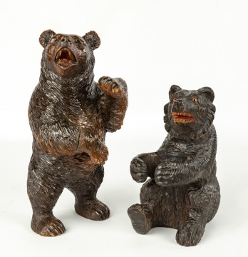 Two Black Forest Carvings of Bears