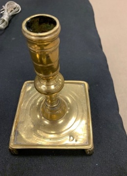 Group of Early Brass Candlesticks