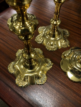 Two Pair Early Queen Anne Candlesticks