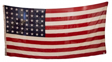 US 48 Star Hoisting Flag - Sea