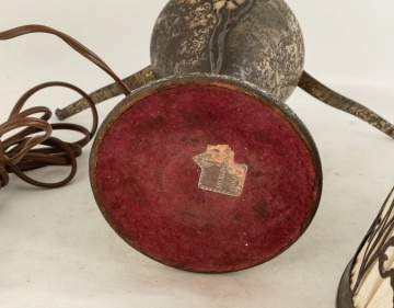 Heintz Art Lamp with Silver Overlay