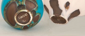 (2) Rose Cabat (American, 1914-2015) Porcelain  Feelies Cabinet Vases