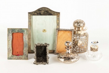 Silver Overlay Decanters & Picture Frames