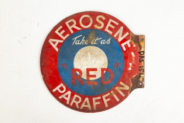 Two Sided Porcelain Enameled Advertising Sign