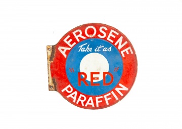 Two Sided Porcelain Enameled Advertising Sign