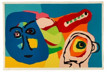 Karel Appel (Dutch, 1921 - 2006) "Blue Mask"