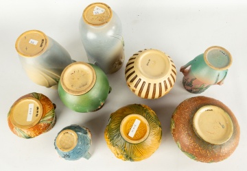 (9) Roseville Art Pottery